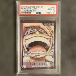 One Piece Monkey D Luffy Leader Parallel PSA10 OP09-061 L Rare Card - Image 1