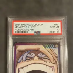 One Piece Monkey D Luffy Leader Parallel PSA10 OP09-061 L Rare Card - Image 3