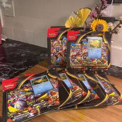 6x Pokemon Mega Evolution - Psyduck Promo 3-Pack Booster Blister Factory Sealed - Image 2