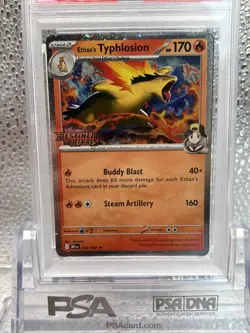 2025 POKEMON DRI EN-DESTINED RIVALS PRERELEASE #034 ETHAN'S TYPHLOSION PSA 10 - Image 3