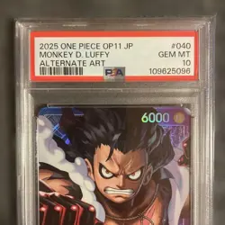 One Piece Monkey D Luffy Leader Parallel PSA10 OP11-040 L Rare Card - Image 3