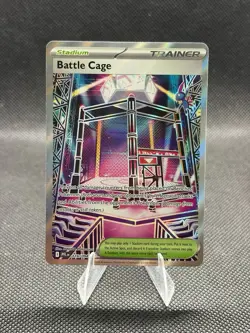 Battle Cage 116/094 NM – Full Art Holo – 2025 TCG Pokemon Phantasmal Flames - Image 1