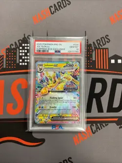 2025 Pokemon Jolteon Prismatic Evolutions 030/141 Stamp Surprise Box Ex. PSA 10 - Image 1