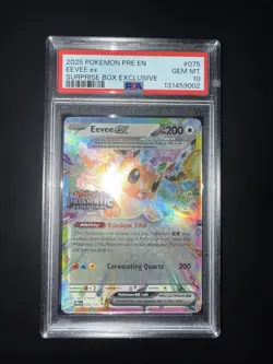 2025 Pokemon PRE EN Stamped #075 Eevee ex Surprise Box Exclusive PSA 10 #075 - Image 1