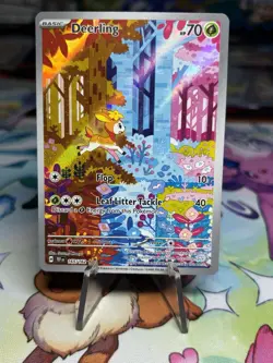 Pokemon Deerling Illustration Rare Full Art Holo 165/162 SV05 Temporal Forces NM - Image 1