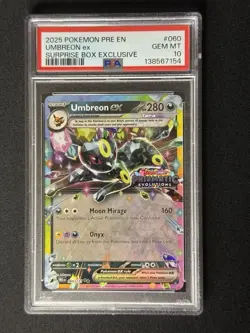 Pokemon: Umbreon ex - (Prismatic Evolutions Stamp) 060/131 | PSA 10 - Image 1