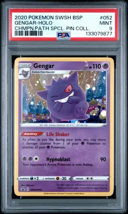2020 POKEMON SWSH BLACK STAR PROMO #052 GENGAR-HOLO PSA 9 - Image 1