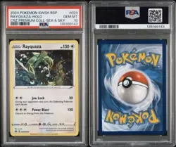 2024 POKEMON SWSH029 BLACK STAR PROMO #029 RAYQUAZA HOLO PSA 10 - Image 1