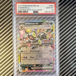Pokemon Umbreon ex (2025) Stamped 060/131 Promo Holo PSA 10 - Image 1