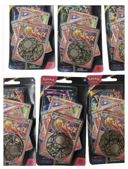 7X Pokemon TCG Phantasmal Flames Premium Checklane Blister Blaziken Sealed Packs - Image 2