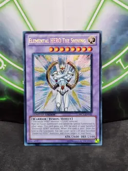 Yugioh Elemental HERO The Shining PRC1-ENV01 Limited Edition Secret Rare LP - Image 1