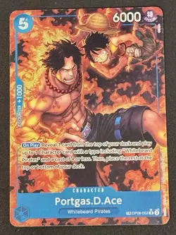 ONE PIECE Portgas D. Ace Treasure Rare #OP08-052 Foil Royal Blood NM - Image 3