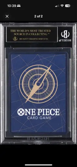 2023 ONE PIECE #OP05119 MONKEY.D.LUFFY SEC BGS 10 BLACK LABEL - Image 2