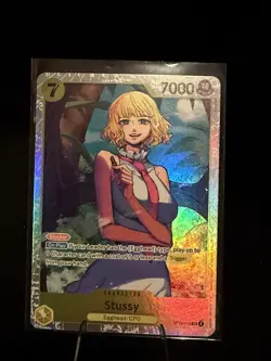 Stussy OP13-108 SR ONE PIECE Tcg Card Game NM Yellow - Image 1