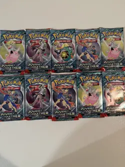 10x Pokemon Journey Together Booster Packs Lot Of 10 FACTORY SEALED 100 Cards - Image 1