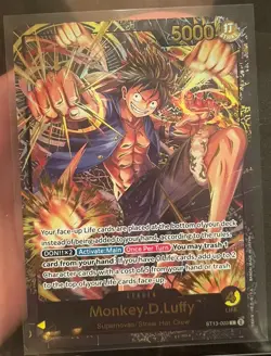 Bandai One Piece CCG Monkey.D.Luffy Leader Foil Card ST13-003 5000 Power - Image 1