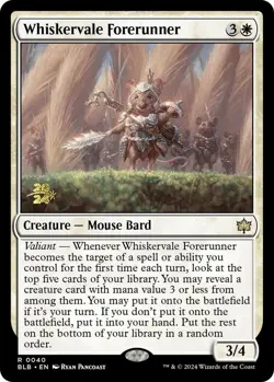 NM Prerelease Foil Whiskervale Forerunner, MTG, Bloomburrow, Magic, 40 - Image 1