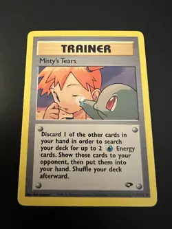 Misty’s Tears 118/132 Gym Challenge Unlimited 2000 Pokemon Card Uncommon LP - Image 1