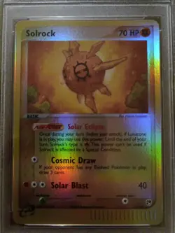 Pokemon Card Solrock #13 Sandstorm EX Reverse Foil PSA 9 Vintage - Image 2