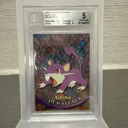 Pokemon Card - 2000 Topps Chrome Series 1 Rattata #19 Holo Foil BGS 5 - Image 1