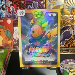 Pikachu Cosplay! Series 3 Anime World Obito Uchiha 86 Naruto Pokemon Card Peru - Image 1
