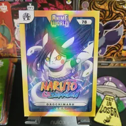 Pikachu Cosplay! Series 3 Anime World Orochimaru 78 Naruto Pokemon Card Peru - Image 1