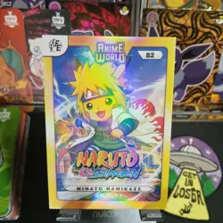 Pikachu Cosplay! Series 3 Anime World Minato Namikaze 82 Naruto Pokemon Card - Image 1