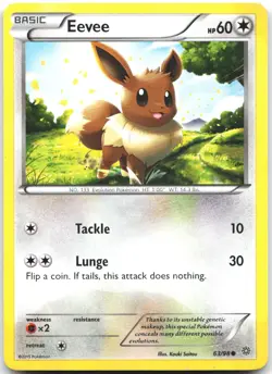 Eevee 63/98 Common Ancient Origins Pokemon Near Mint - Image 1
