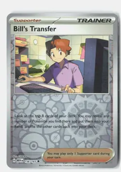 Bill's Transfer Reverse Holo 156/165 Uncommon 151 Pokemon Near Mint - Image 1