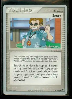Pokemon SCOTT 81/108 Power Keepers 2008 World Championships - MINT - Card D - Image 1