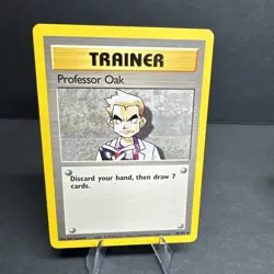 Pokemon TCG WOTC Shadowless Base Set Professor Oak 88/102 Uncommon Trainer MP - Image 1