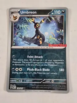 Umbreon 130/197 Reverse Holo GameStop Stamped Promo 2023 Pokemon Card NM - Image 1