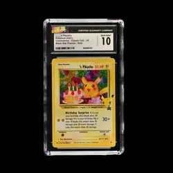 Pokemon Slab Birthday Pikachu 24 Celebrations CGC 10 Gem 2021 - Image 1