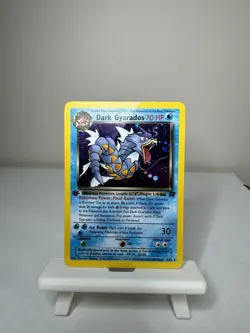 Pokemon Dark Gyarados 1st Edition Holo Rare Team Rocket 8/82 70 HP 2000 - Image 1