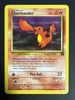 Pokemon TCG Charmander 50/82 Team Rocket Vintage 1999 LP - Image 1