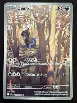 2025 Pokemon TCG Deino 146/086 Scarlet & Violet White Flare Illustration Rare - Image 1
