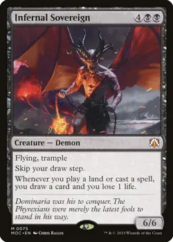 MTG - Infernal Sovereign - March of the Machine Commander - X1 - (LP) - - Image 1