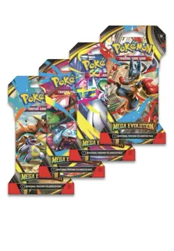 4x Pokemon TCG Mega Evolution Base Set Sleeved Booster Packs NEW - Image 1