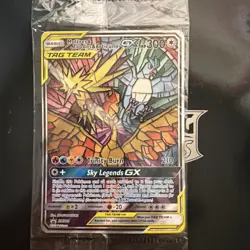 Pokemon Moltres & Zapdos & Articuno GX TAG TEAM SM210 Promo Holo - sealed Crease - Image 1