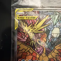 Pokemon Moltres & Zapdos & Articuno GX TAG TEAM SM210 Promo Holo - sealed Crease - Image 5