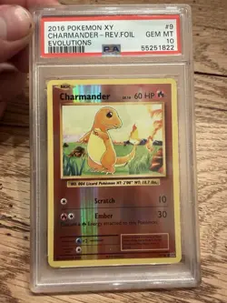 Pokemon Charmander Reverse Holo 2016 XY Evolutions PSA 10 GEM MT - Image 1