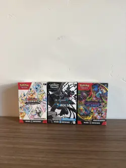 Pokemon TCG Booster Bundle lot x3 - Phantasmal Flames Black Bolt Prismatic Evo… - Image 1