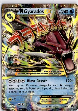Pokemon M Gyarados EX Ultra Rare Breakpoint Holo 240 Damage 27/122 - Image 1