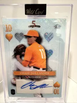 2024 Wild Card 5 Card Draw - Chase Dollander Auto 1/1 - Shimmer 10 Of Hearts - Image 1