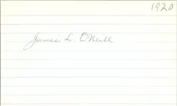 -Jim O'Neill- (d.1976) Signed/Autograph/Auto Index Card Washington Nationals MLB - Image 1