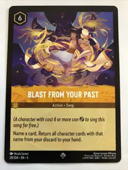 Disney Lorcana Shimmering Skies Blast From Your Past 28/204 NM Super Rare - Image 1