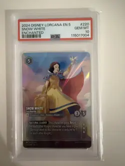 2024 Disney Lorcana | Snow White | Enchanted | Shimmering Skies | PSA 10 - Image 1