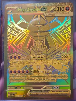 Pokemon Mega Zygarde EX 124/088 POR Full Art Holo Fighting Basic Card - Image 1