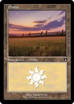 Plains (439) (Retro Frame) -Foil Near Mint MTG Commander Masters - Image 1