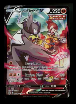 Single Strike Urshifu V TG18/TG30 Brilliant Stars 2022 Pokemon Card TCG - Image 1
